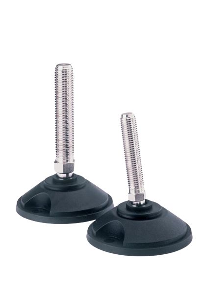 Nu-Tech Engineering M16 100mm Dia. Steel Levelling Adjustable Foot, 2000kg Static Load Capacity 10° Tilt Angle