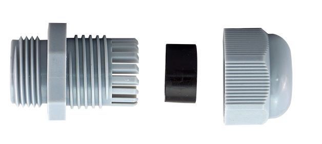 RS PRO Grey Nylon Cable Gland, PG16 Thread, 10mm min., 14mm max., IP68