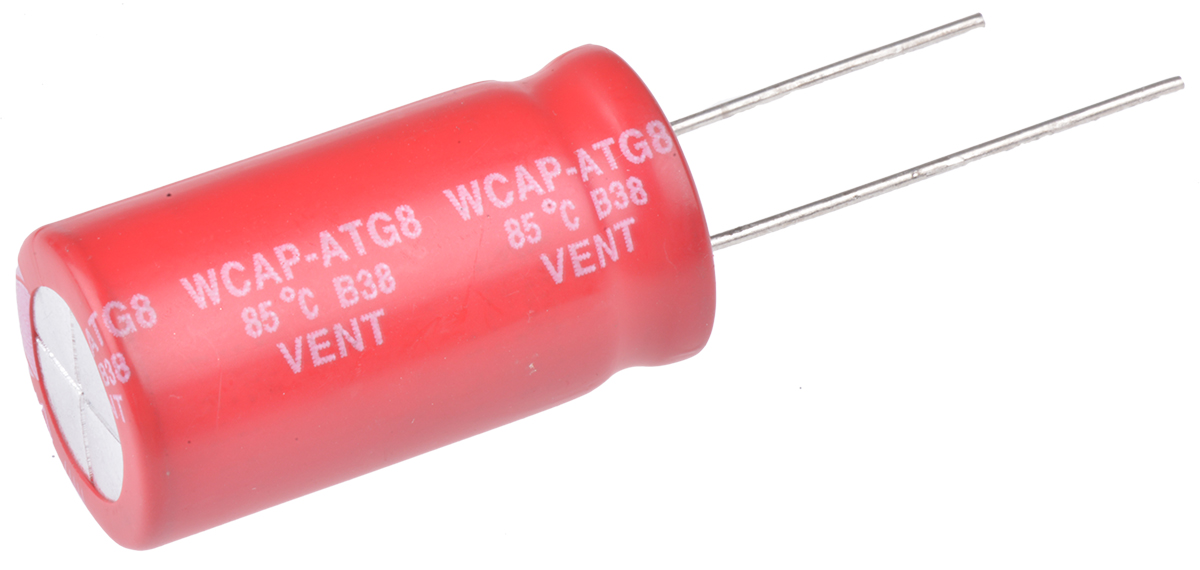 Wurth Elektronik 4700μF Aluminium Electrolytic Capacitor 25V dc, Radial, Through Hole - 860010480025