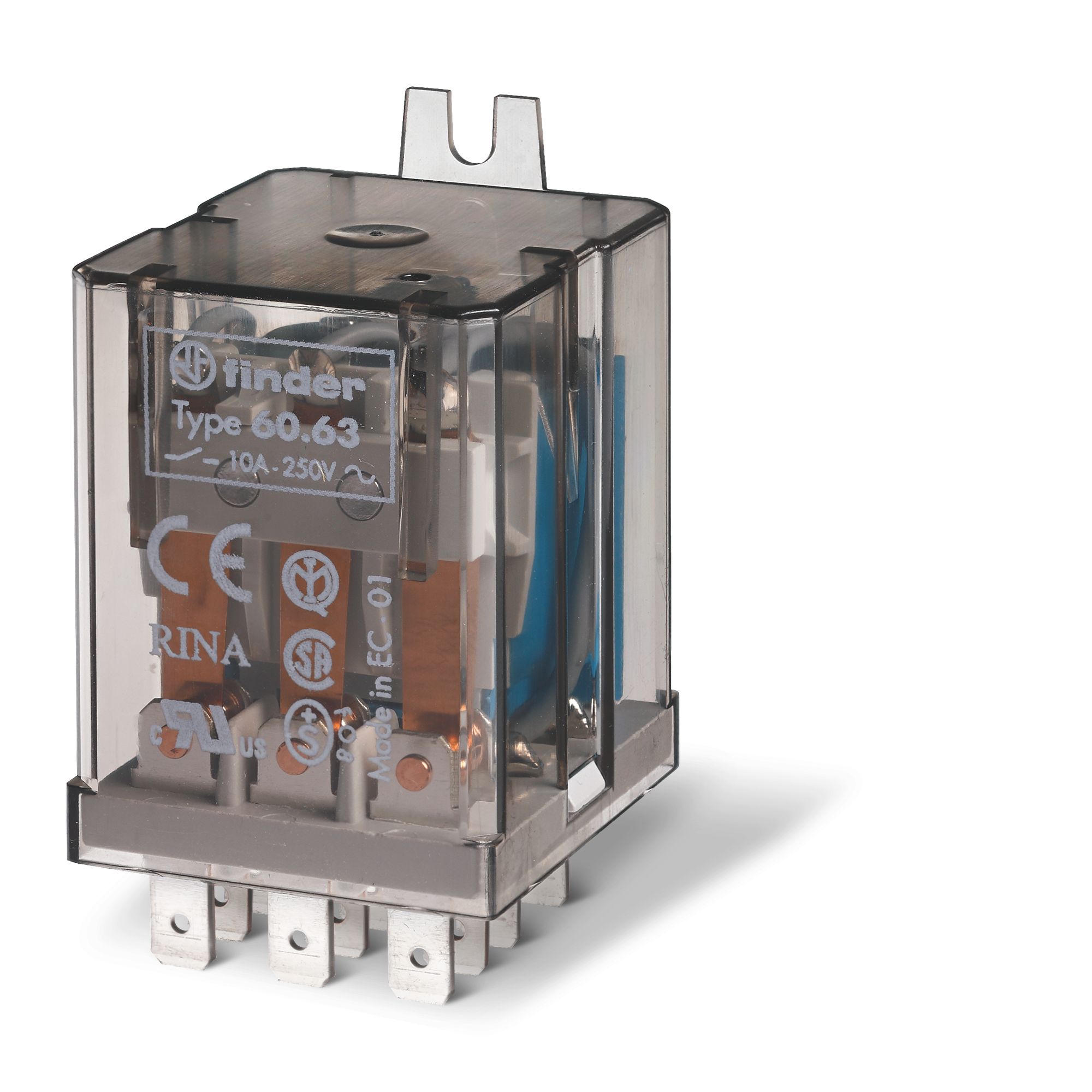 Finder Flange Mount Relay, 24V dc Coil, 10A Switching Current, 3PDT, 3PDT