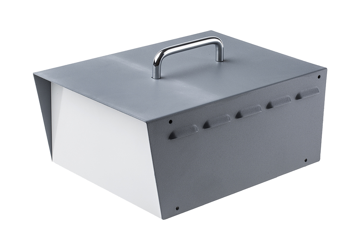 Hammond 518 Grey Steel Instrument Case, 248 x 197 x 121mm
