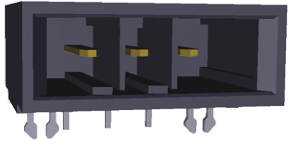 TE Connectivity Dynamic 3000 Series Right Angle Through Hole PCB Header, 3 Contact(s), 5.08 mm Pitch, 1 Row, Shrouded