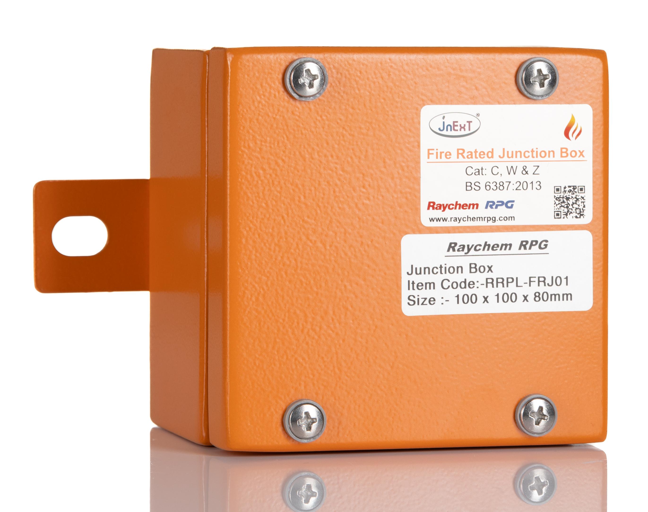 RS PRO Orange Steel Junction Box, IP65, 100 x 100 x 80mm