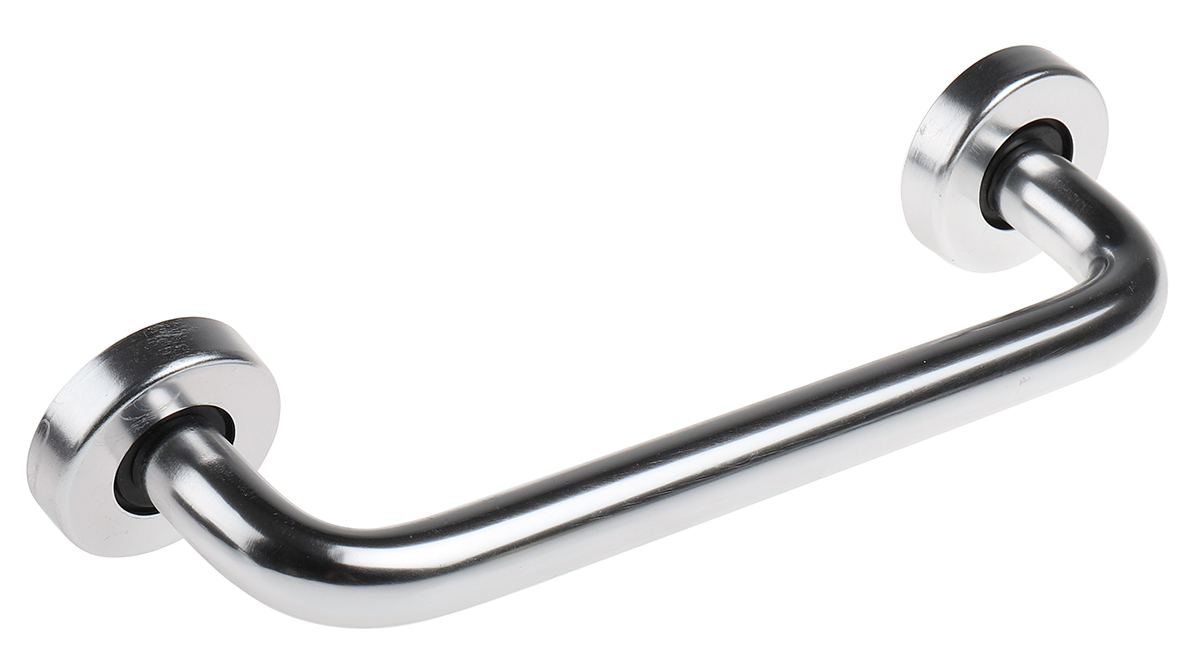 RS PRO Satin Aluminium Handle, 225mm Length