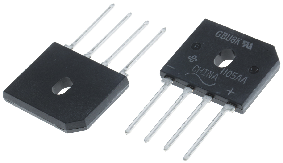 onsemi Bridge Rectifier, 8A, 800V, 4-Pin