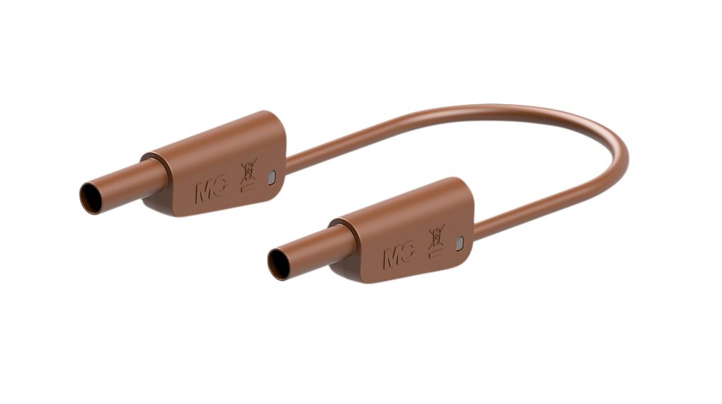 Staubli Test lead, 32A, 600 → 1000V, Brown, 75cm Lead Length