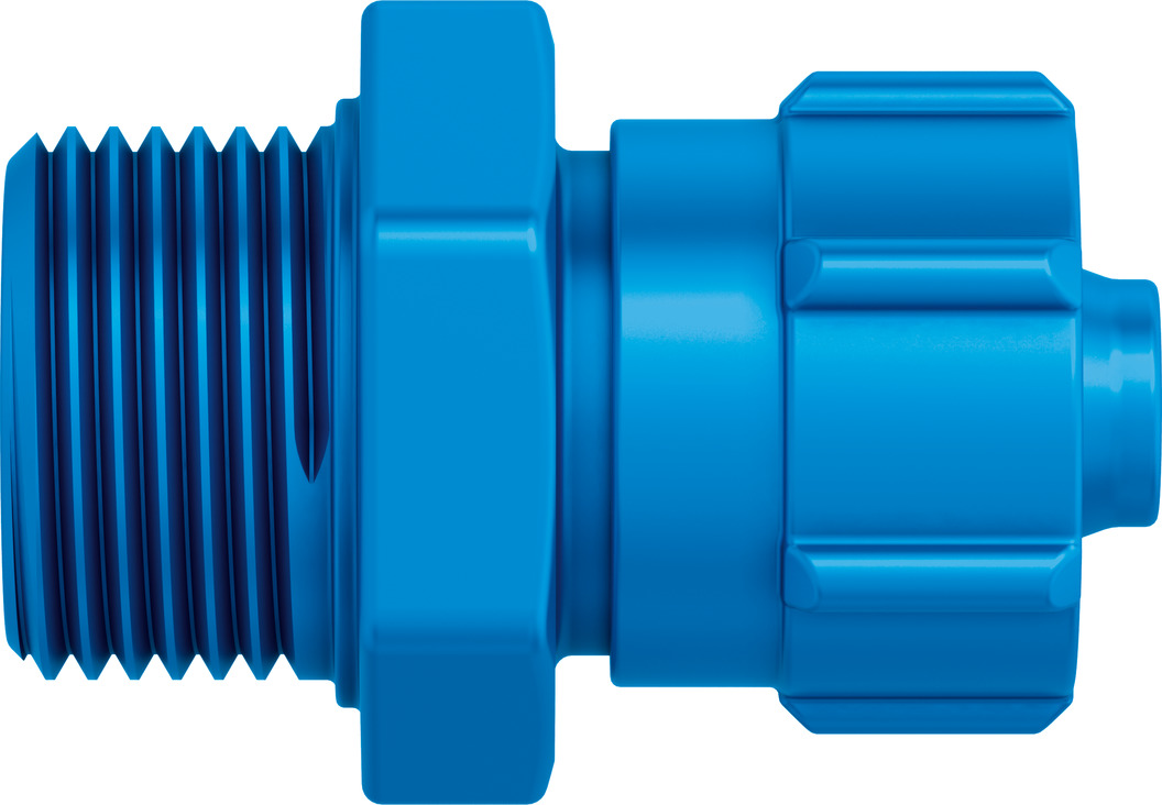 Festo CK Series Straight Fitting, G 1/4 Male to Push In 6 mm, Threaded-to-Tube Connection Style, 2029
