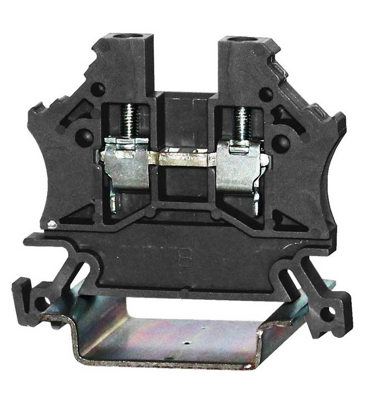 RS PRO Black, Single-Level, Cage Clamp Termination