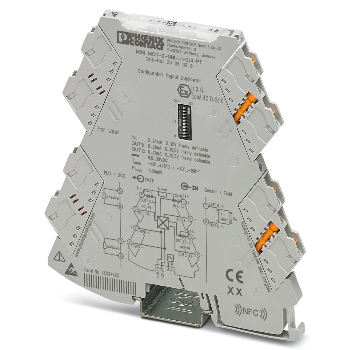 Phoenix Contact MINI MCR Series Signal Conditioner, Current, Voltage Input, Current, Voltage Output, 24V dc Supply, ATEX