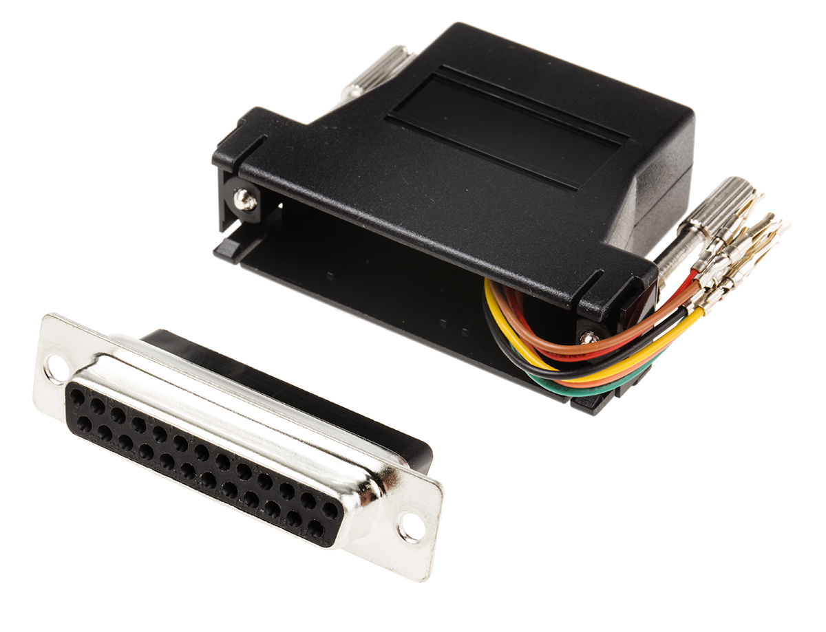 RS PRO D Sub Adapter Female 25 Way D-Sub to Female RJ11