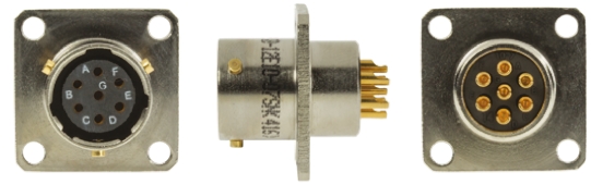 Amphenol Limited, 62GB, Nickel Iron Alloy 7 Way Box Mount MIL Spec Circular Connector Receptacle, Socket Contacts,Shell