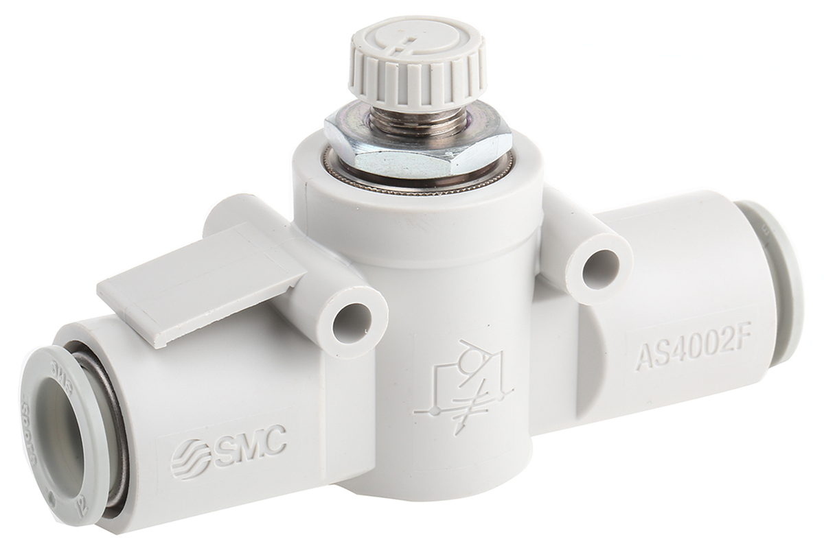 SMC AS Series Tube Flow Controller, 12mm Tube Inlet Port x 12mm Tube Outlet Port