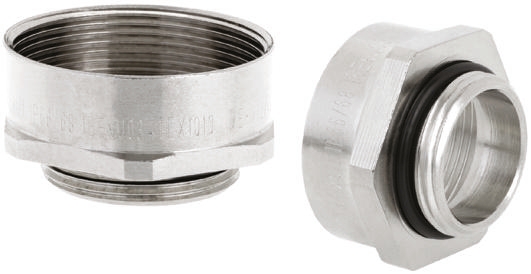 Lapp Cable Gland Adaptor, M40 Exterior Thread, M50 Interior Thread, Nickel Plated Brass, SKINDICHT Series