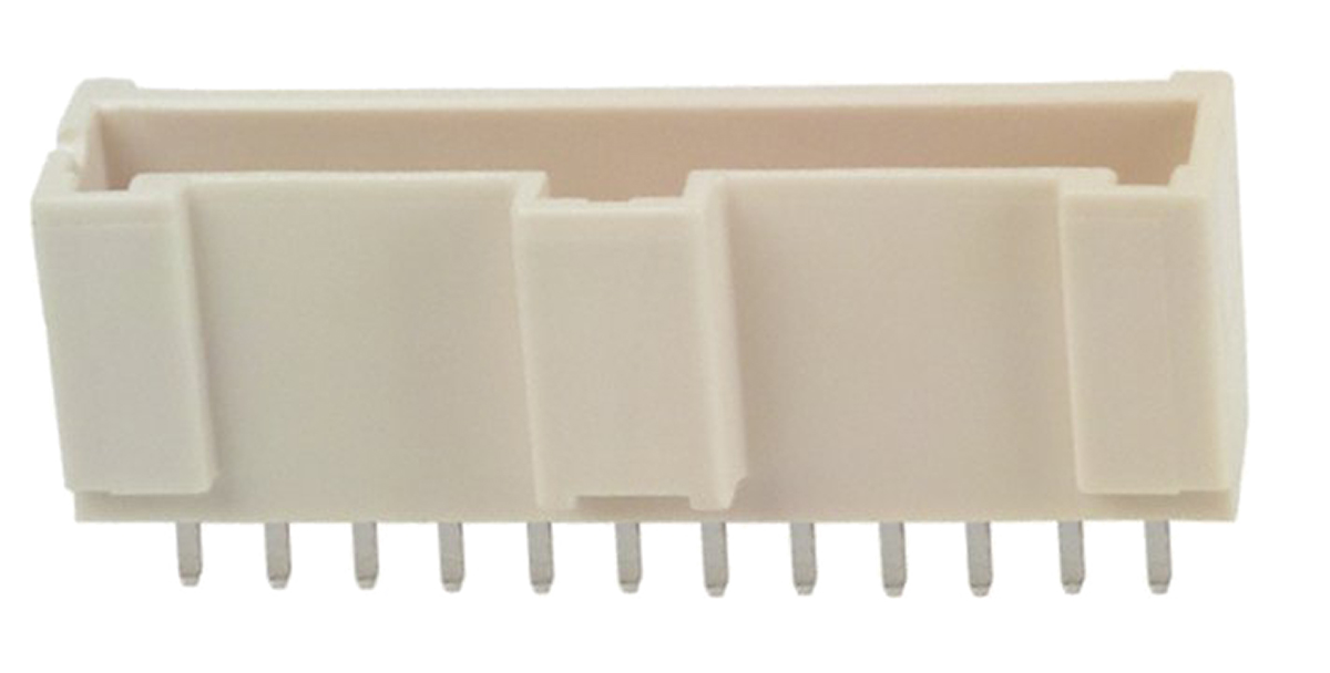 Hirose DF1E Series Straight Through Hole PCB Header, 12 Contact(s), 2.5 mm Pitch, 1 Row, Shrouded