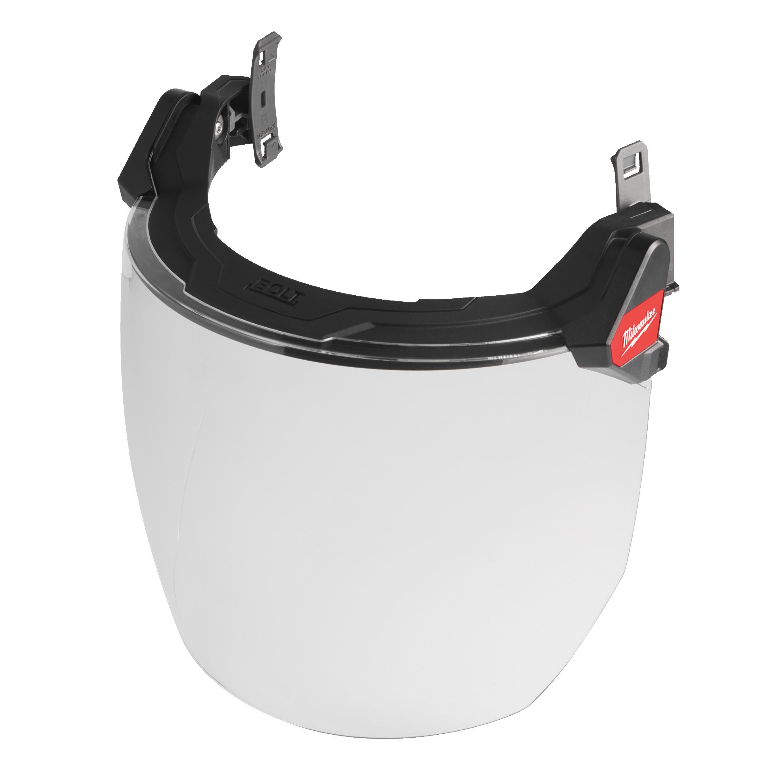 Milwaukee Clear Flip Up PC Face Shield with Face Guard , Resistant To Water
