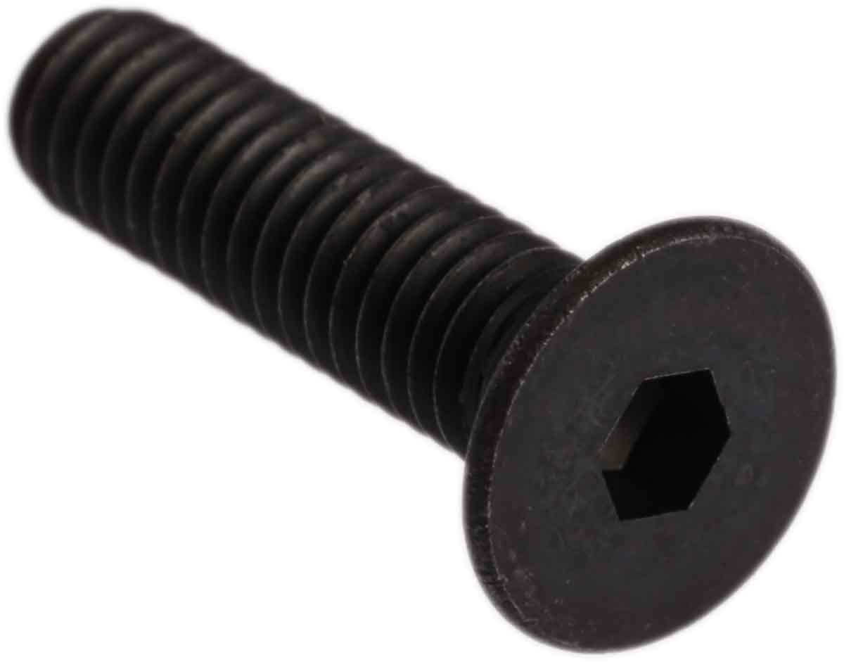 RS PRO Black, Self-Colour Steel Hex Socket Countersunk Screw, DIN 7991, M4 x 16mm