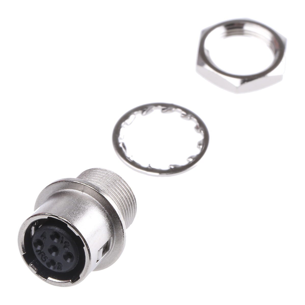 Hirose Circular Connector, 5 Contacts, Panel, Miniature Connector, Socket, Female, HR10 Series
