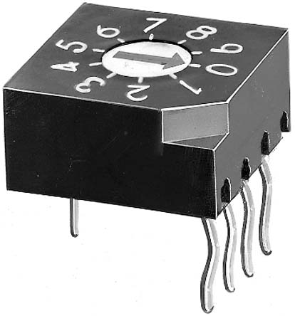 KNITTER-SWITCH 10 Way Through Hole Rotary Switch, Rotary Coded Actuator