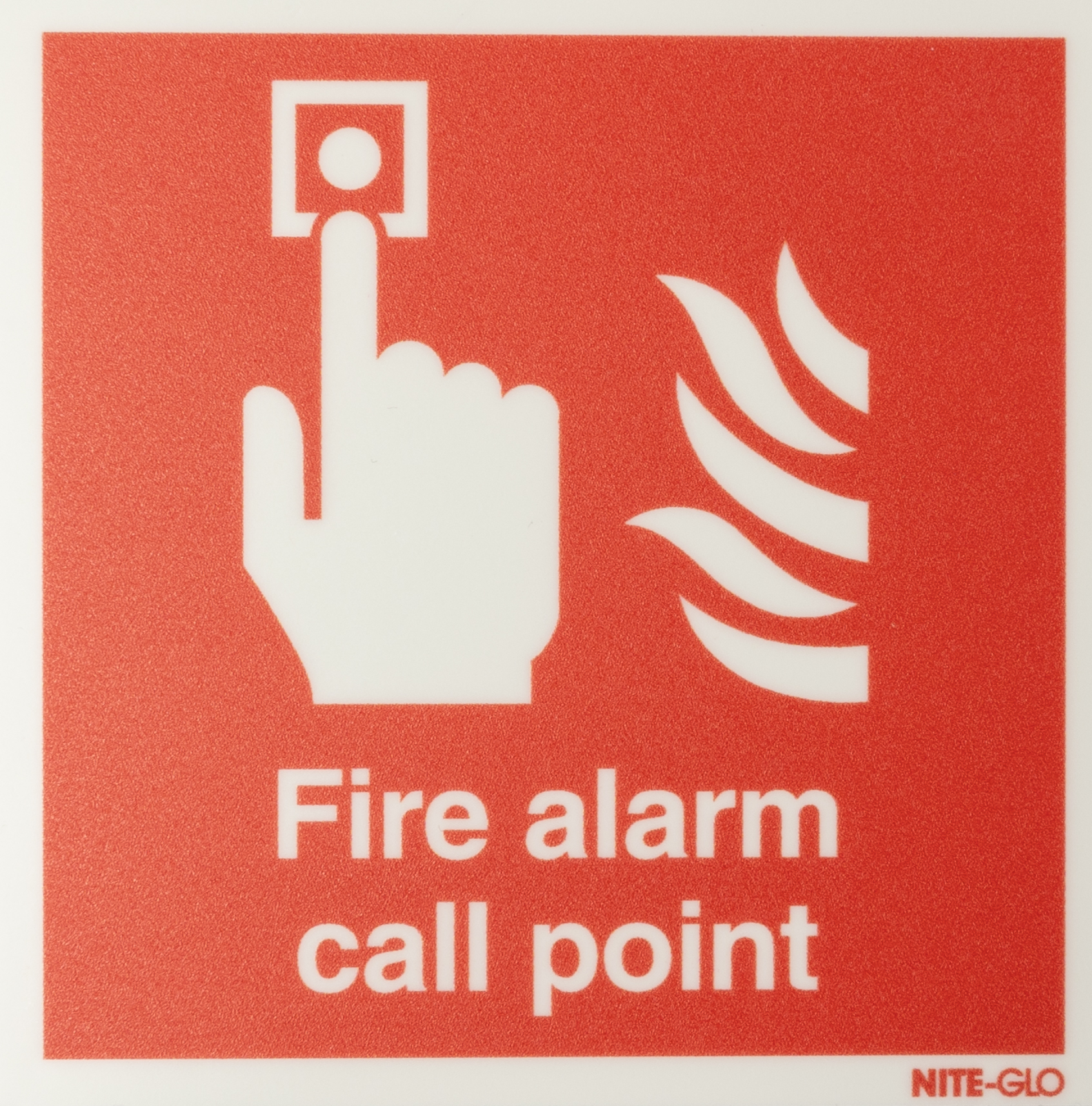 Polypropylene Fire Safety Sign, Fire Alarm Call Point With English Text Self-Adhesive