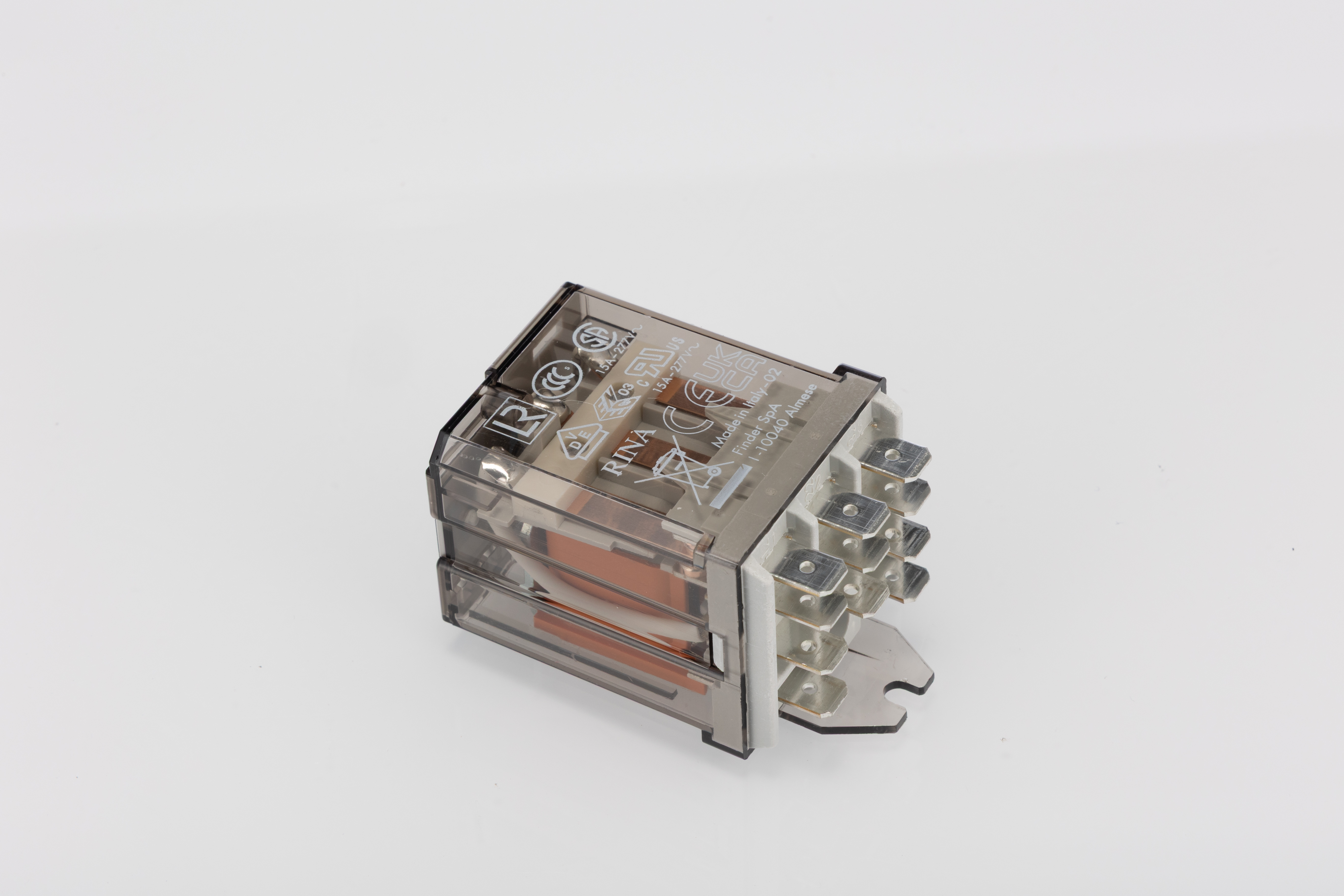 Finder Flange Mount Power Relay, 230V dc Coil, 16A Switching Current, DPDT