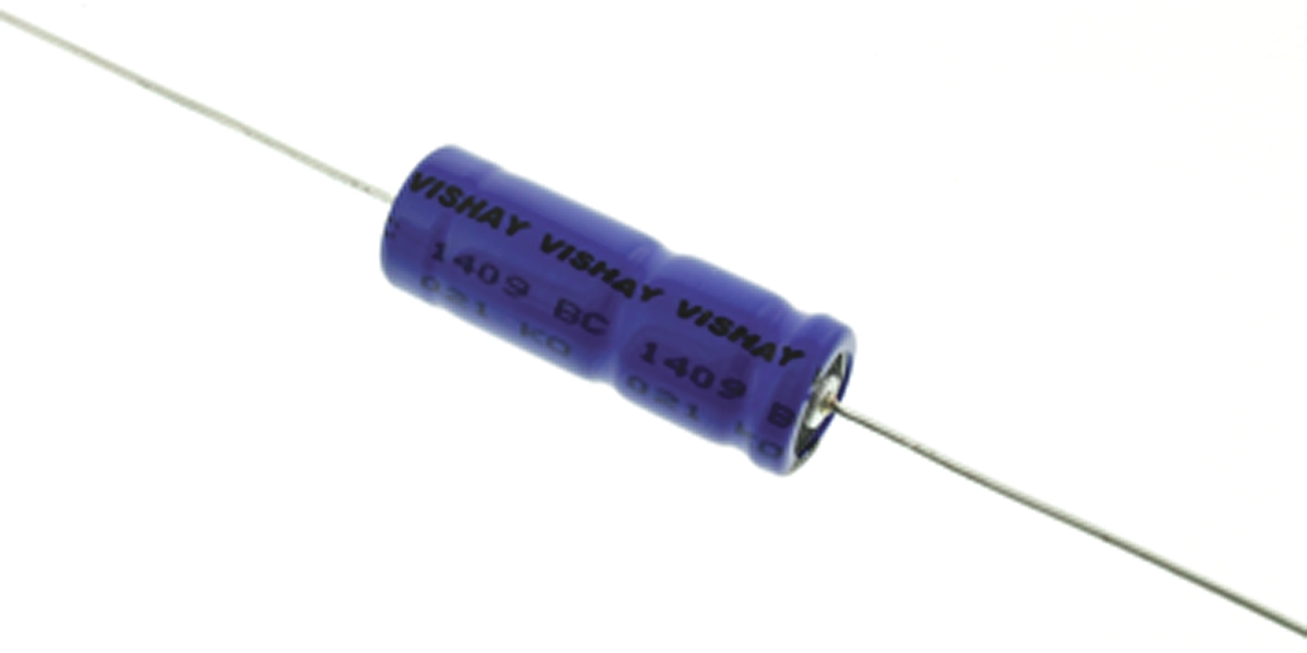 Vishay 100μF Aluminium Electrolytic Capacitor 100V dc, Axial, Through Hole - MAL202119101E3