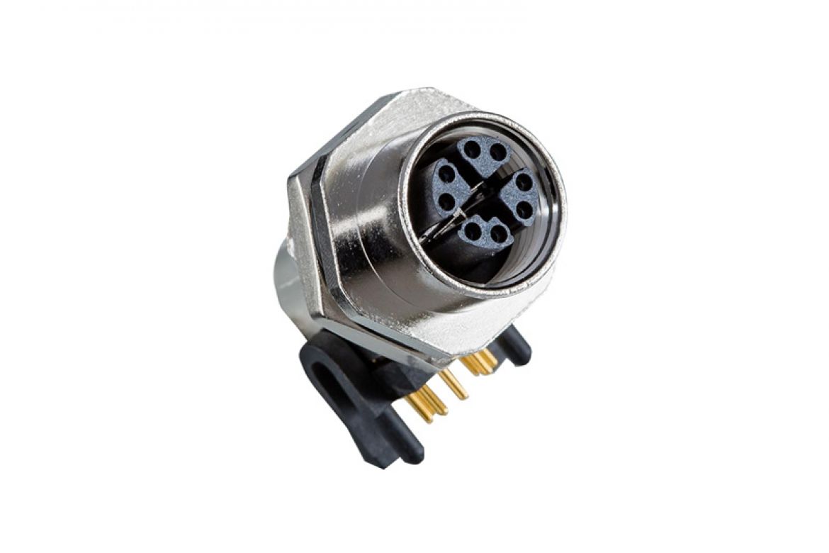 Amphenol Industrial Industrial Circular Connector, 8 Contacts, Threaded, M12 Connector, Socket, Female, IP67, M Series