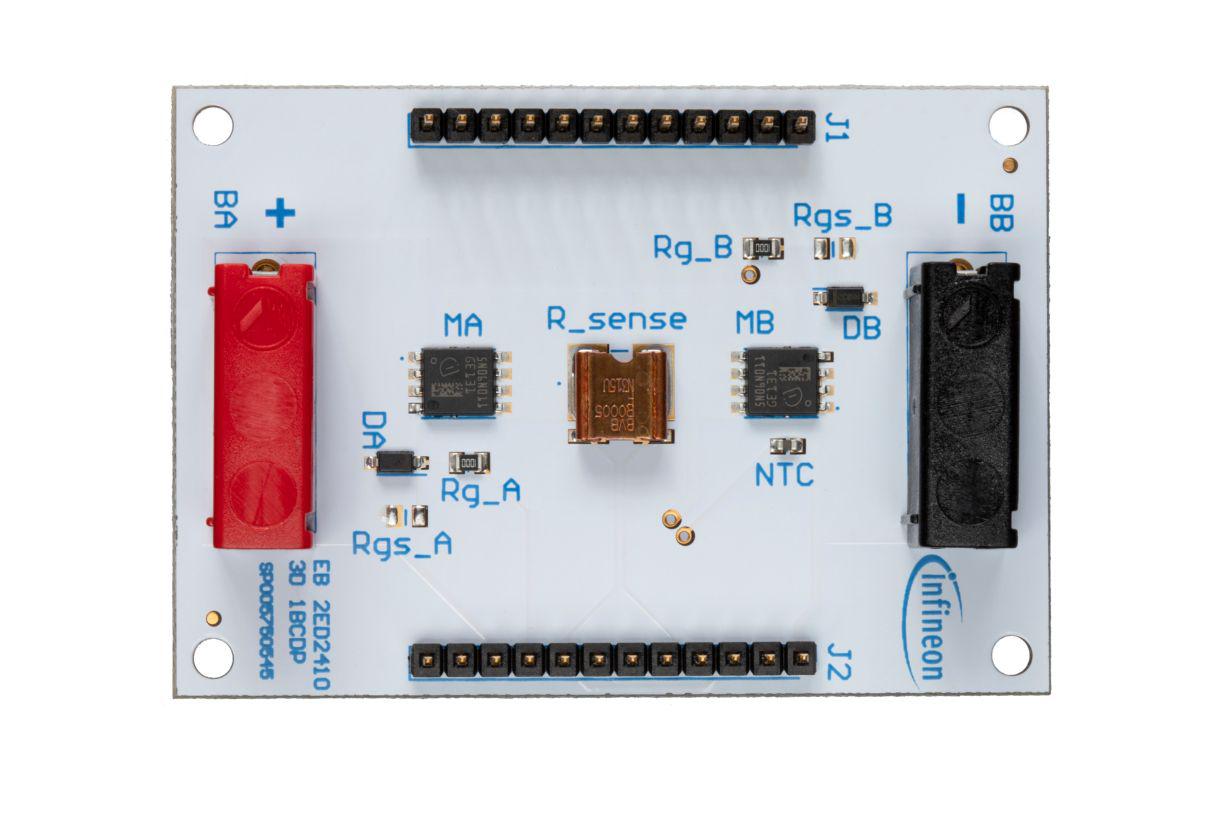 Infineon EB 2ED2410 3D 1BCDP MOSFET for Power MOSFET, Gate Driver for 2ED2410-EM 24 V Evaluation Motherboard