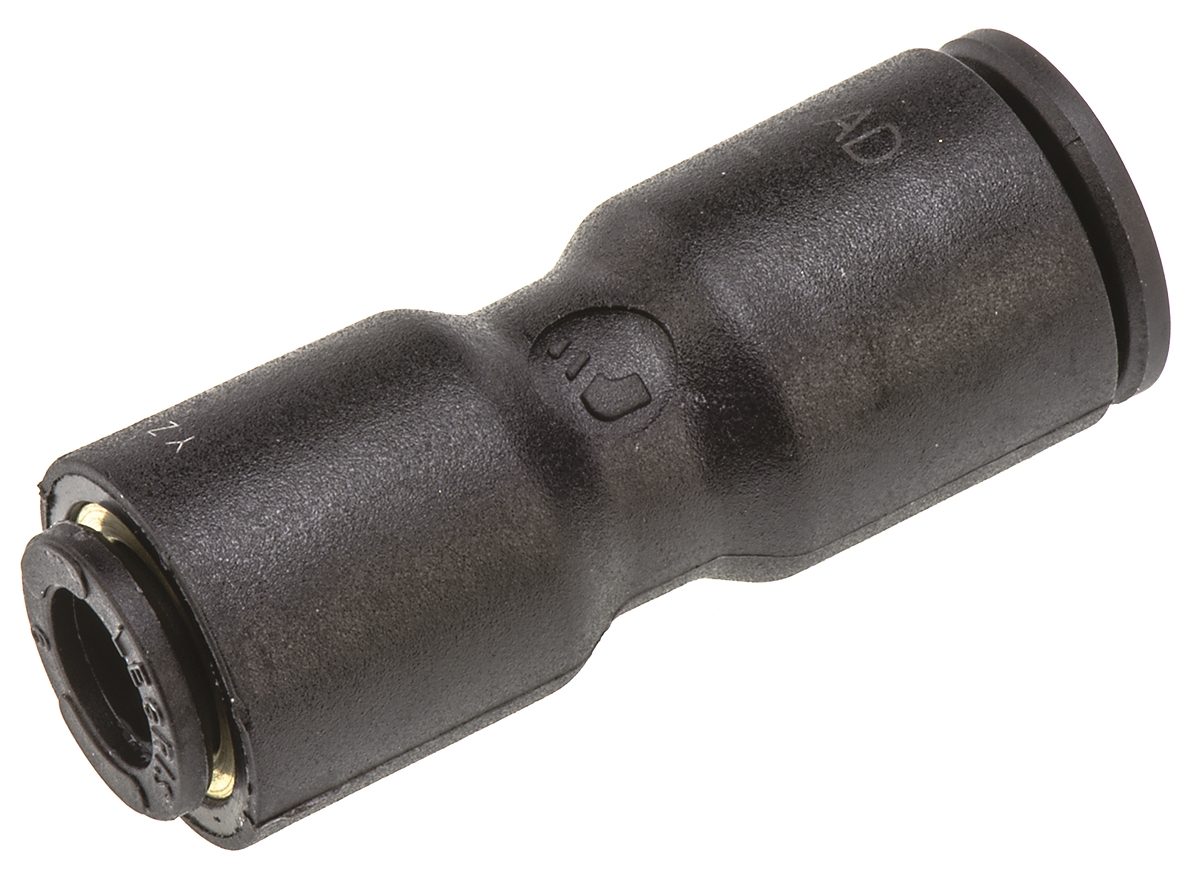 Legris LF3000 Series Straight Tube-to-Tube Adaptor, Push In 6 mm to Push In 8 mm, Tube-to-Tube Connection Style