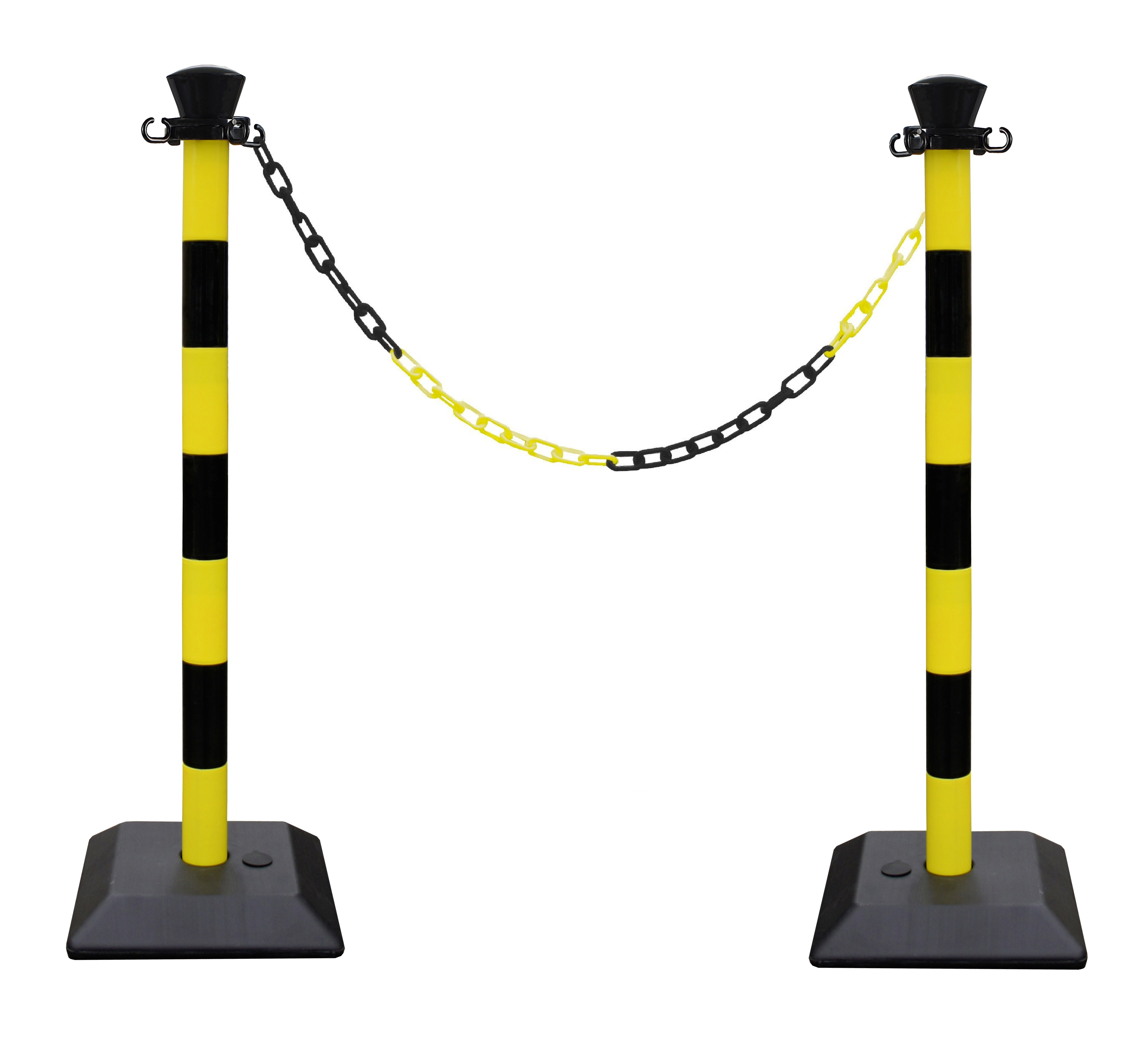 Viso Black & Yellow Plastic Chain Barrier