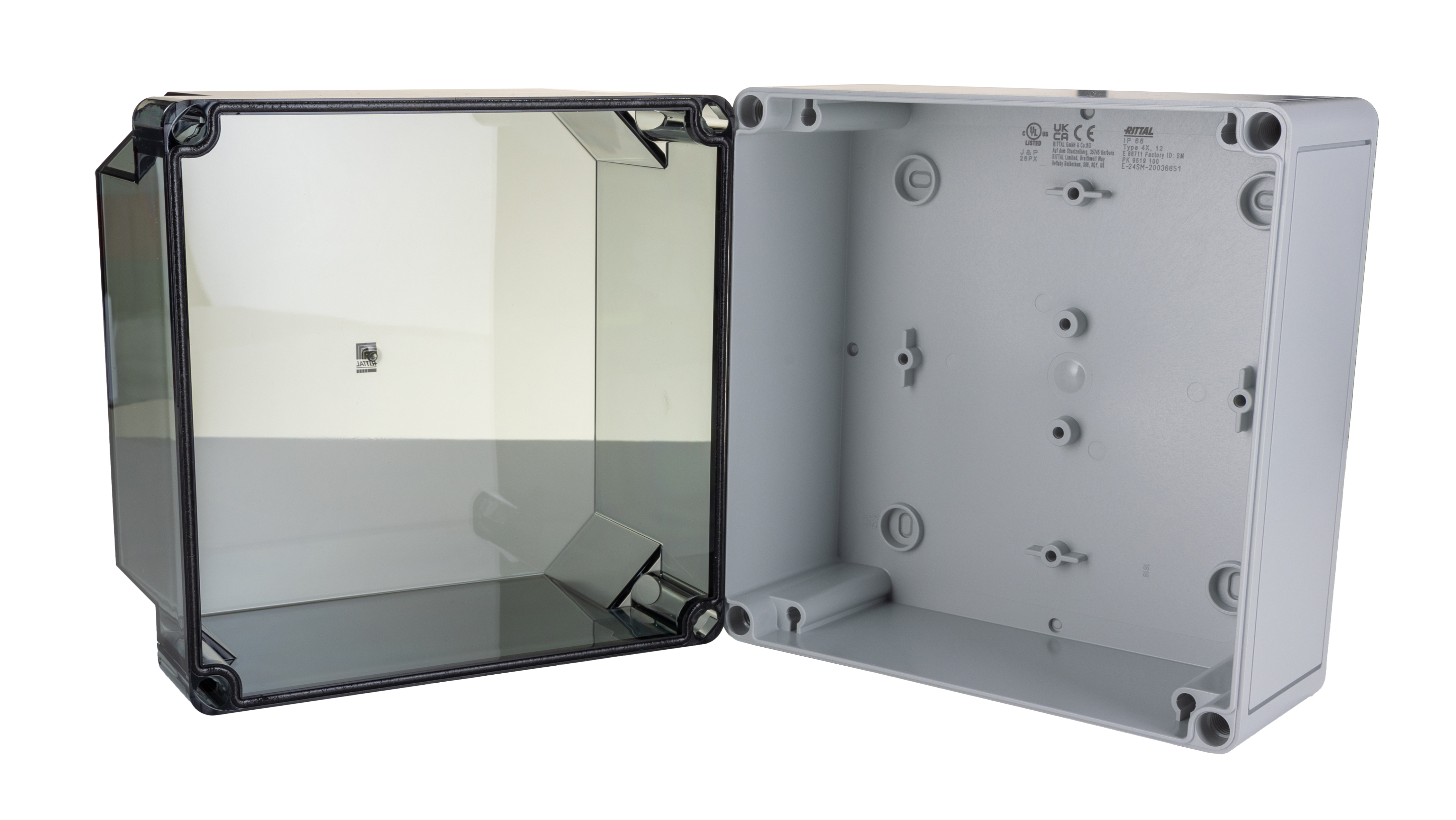 Rittal PK Series Polycarbonate Wall Box, IP66, Viewing Window, 180 mm x 182 mm x 165mm