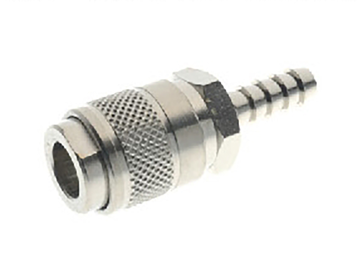 RS PRO Nickel Plated Brass Male Quick Air Coupling, 6mm Hose Barb