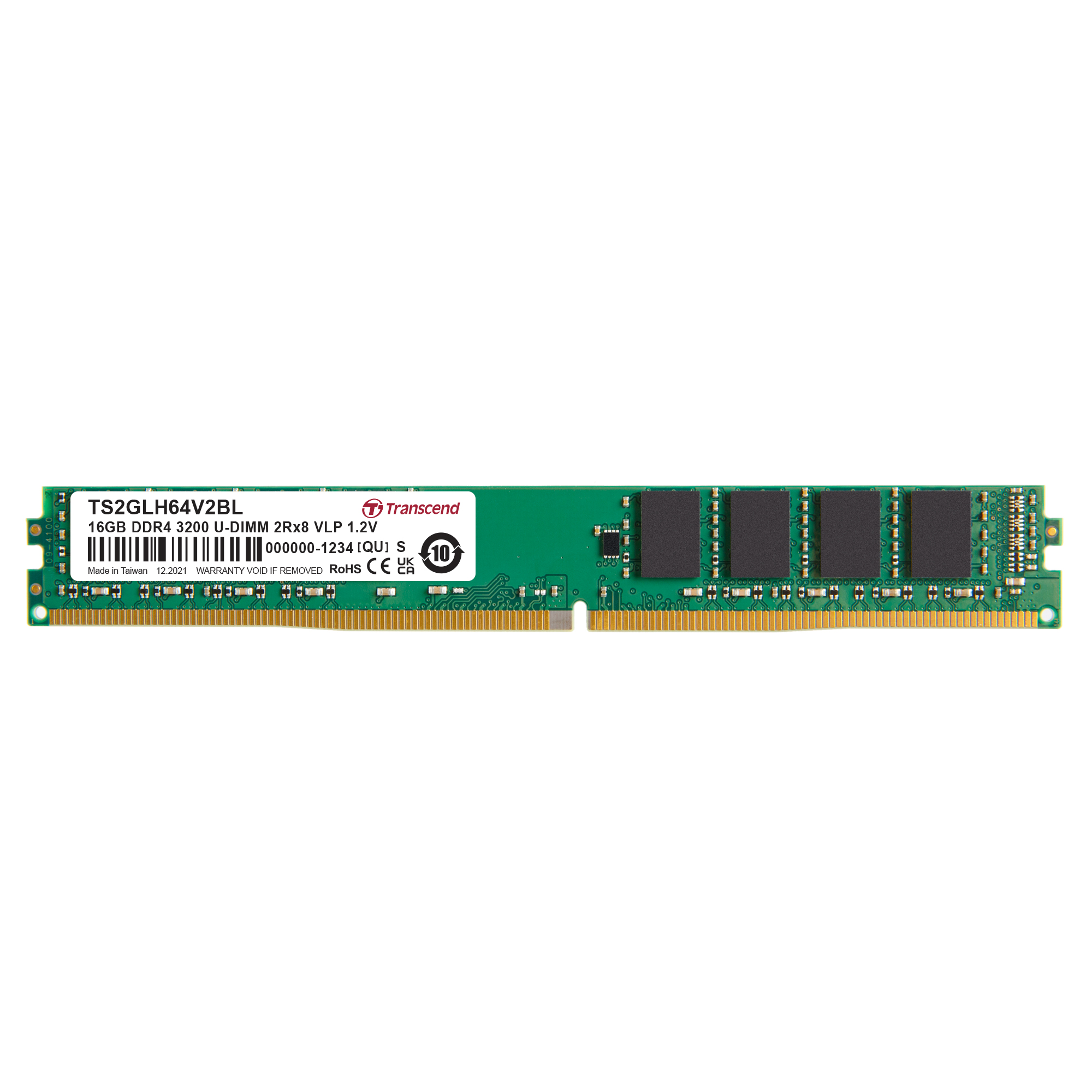 Transcend 16 GB DDR4 Server RAM, 3200Mbit/s, UDIMM, 1.2V