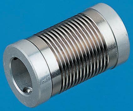 Huco Bellows Coupling, 12mm Outside Diameter, 6mm Bore, 23mm Length Coupler