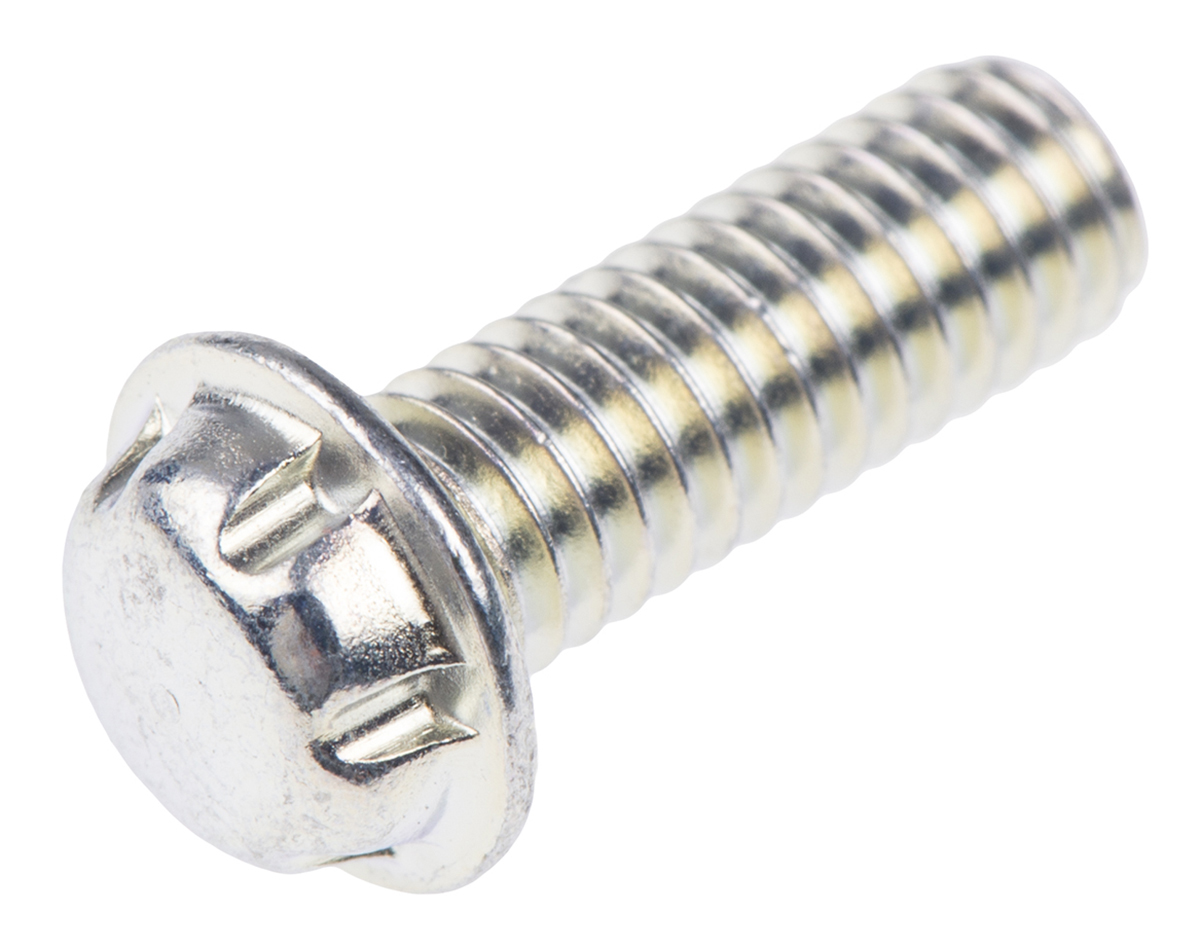 System Zero Zinc Plated Flange Button Steel Tamper Proof Security Screw, M4 x 12mm