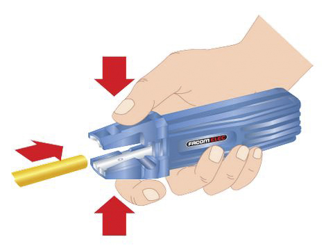 Facom Wire Stripper, 4mm Min, 1mm Max
