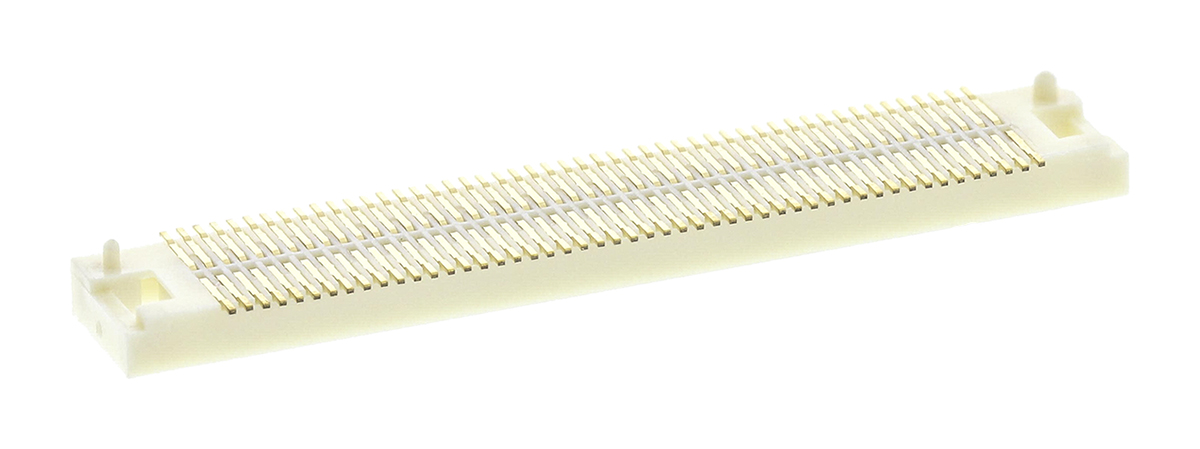 Hirose FunctionMAX FX8 Series Straight Surface Mount PCB Socket, 100-Contact, 2-Row, 0.6mm Pitch, Solder Termination