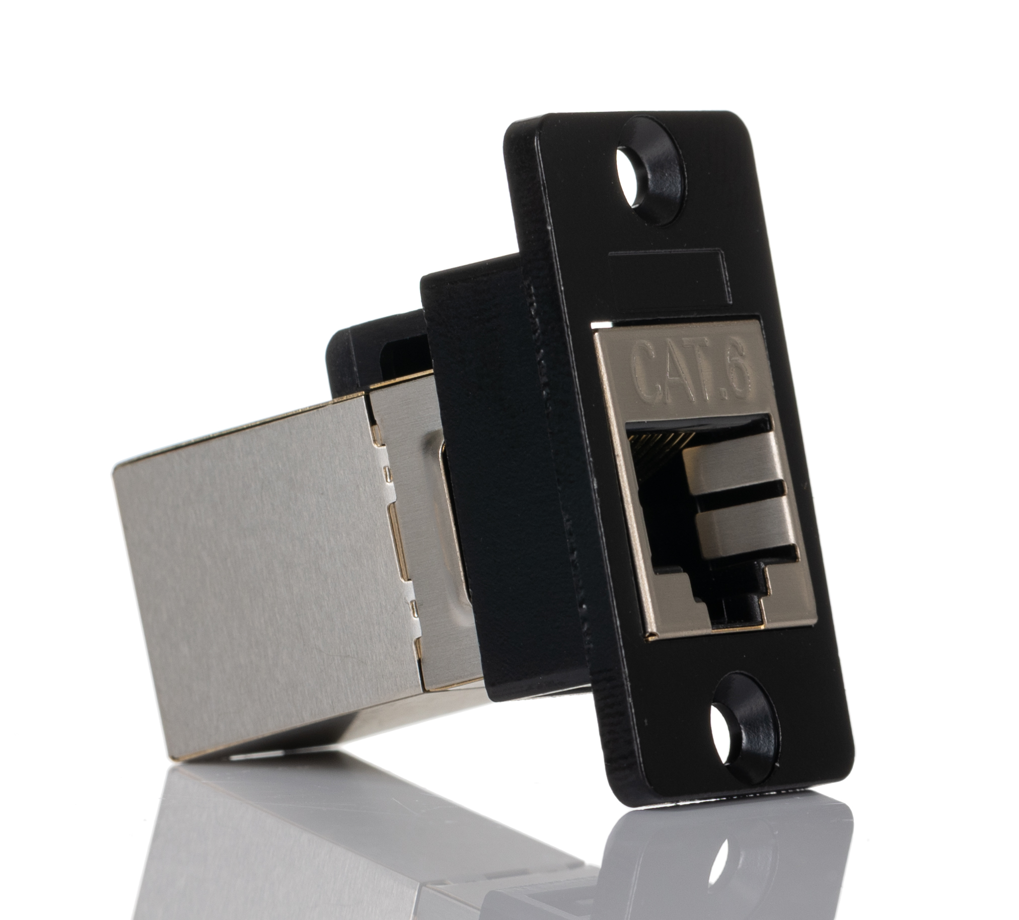 RS PRO Single-Port RJ45 Female Feedthrough Ethernet Connector, Cat6, Shielded