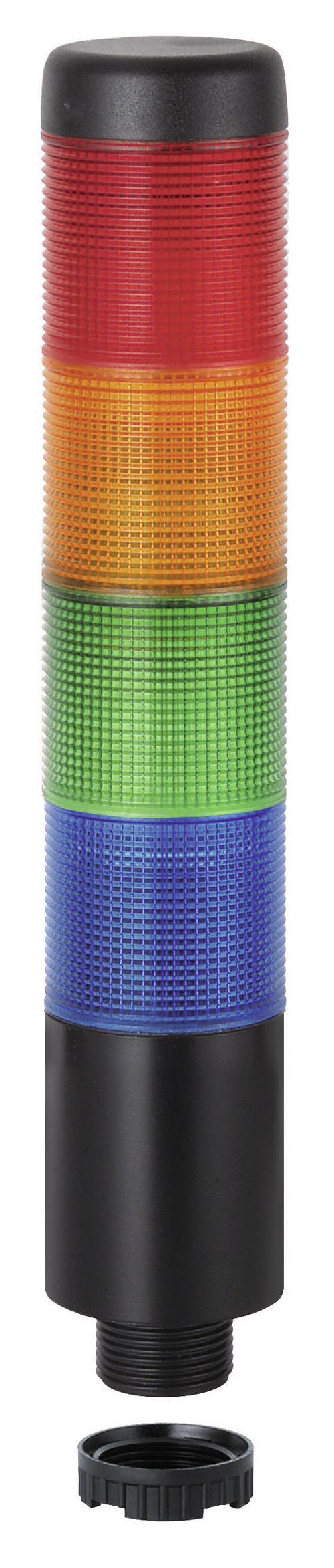 Werma Kompakt 37 Series Blue, Green, Red, Yellow Buzzer Signal Tower, 4 Lights, 24 V ac/dc, Base Mount, Tube