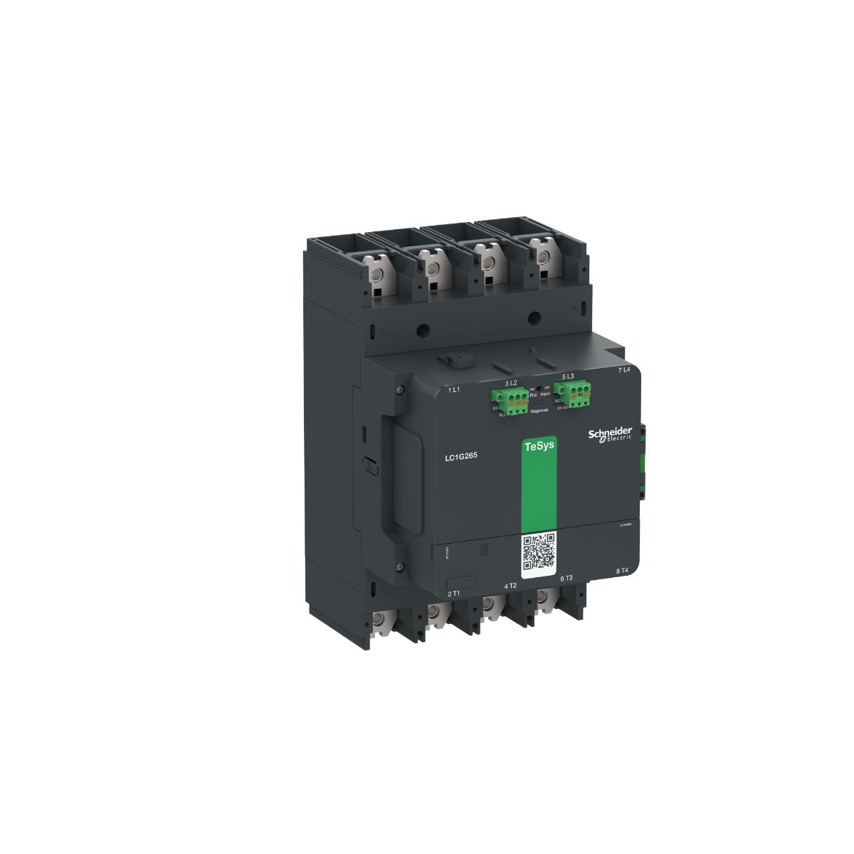 Schneider Electric TeSys F LC1G265 Contactor, 200 → 500 V ac/dc Coil, 4-Pole, 385 A, 1 NO + 1 NC