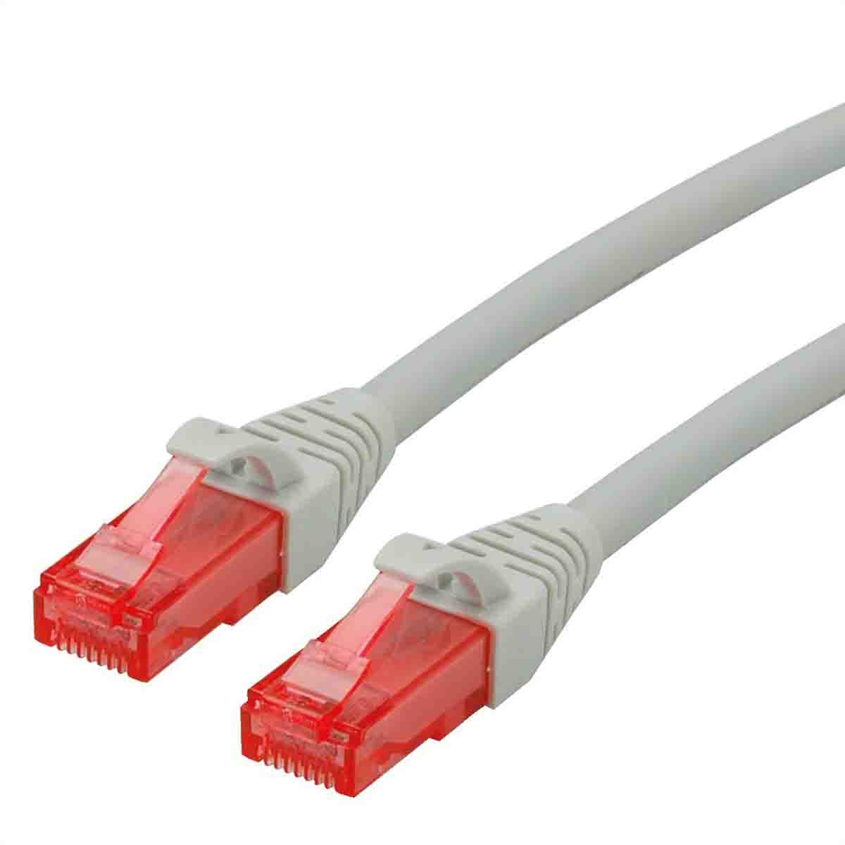 Roline, 3m Cat6, Grey RJ45 to Male RJ45 Male, U/UTP Unshielded, Terminated LSZH Sheath