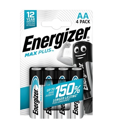 Energizer Energizer MAX PLUS Alkaline, Zinc Manganese Dioxide AA Batteries 1.5V