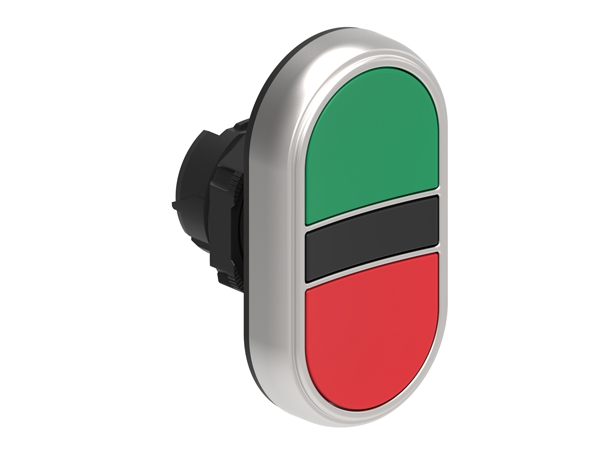 Lovato LPCB71 Series Green, Red Momentary Push Button, 22mm Cutout