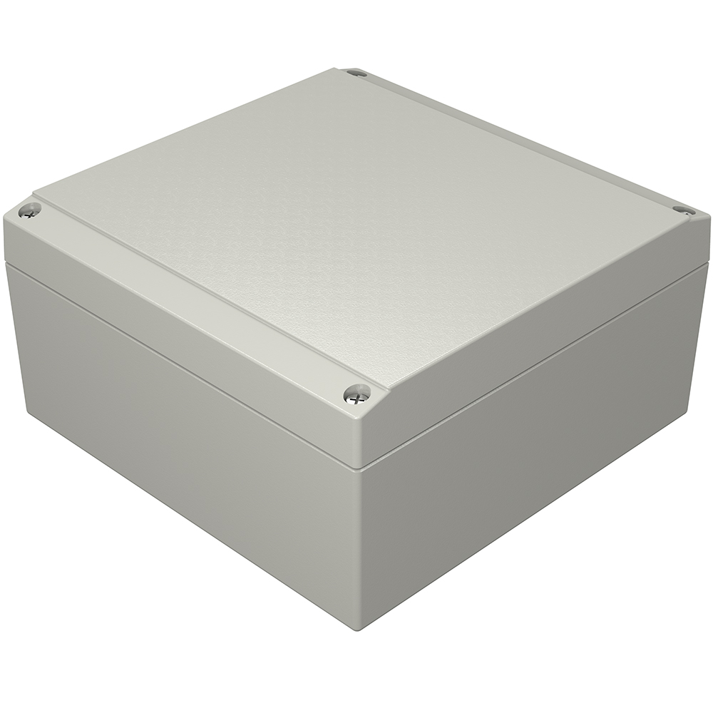 Rose Aluform Series Grey Die Cast Aluminium Enclosure, IP66, IK09, Grey Lid, 160 x 160 x 81mm