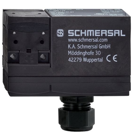 Schmersal AZM 170 Series Solenoid Interlock Switch, Power to Lock, Power to Unlock, 24V ac/dc, NC, Actuator Included