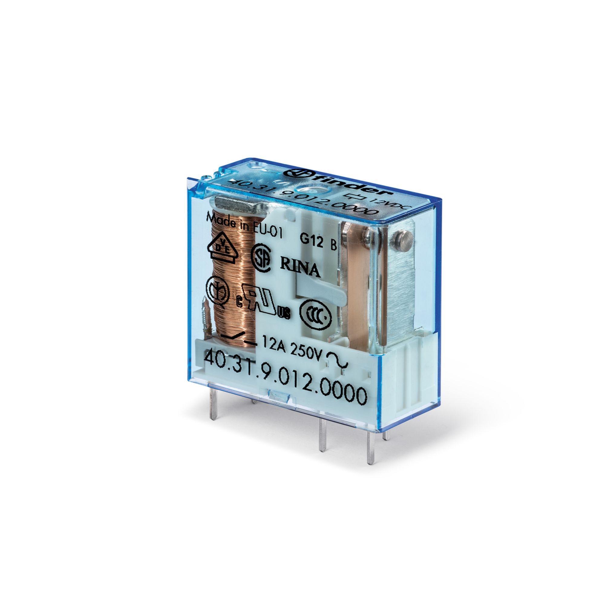 Finder PCB Mount Power Relay, 24V dc Coil, 12A Switching Current, SPDT