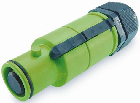 ITT Cannon, Veam Snaplock IP65 Green Cable Mount 1P Industrial Power Plug, Rated At 250A, 1.0 kV