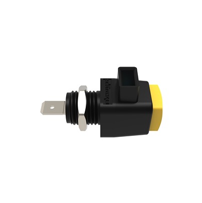 Schutzinger 12.5mm Yellow Terminal Post, 300V, 16A, Pg 7 Thread
