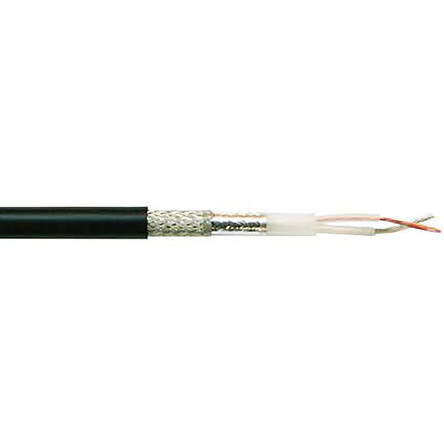Belden, 9207NH series Shielded Black Twinaxial Cable, 8.7mm OD 305m, 100 Ω impedance