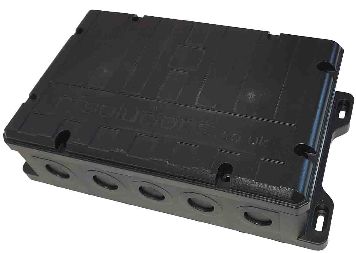 RF Solutions SHOEBOX Series Black ABS Enclosure, IP68, 83 x 269 x 149.7mm