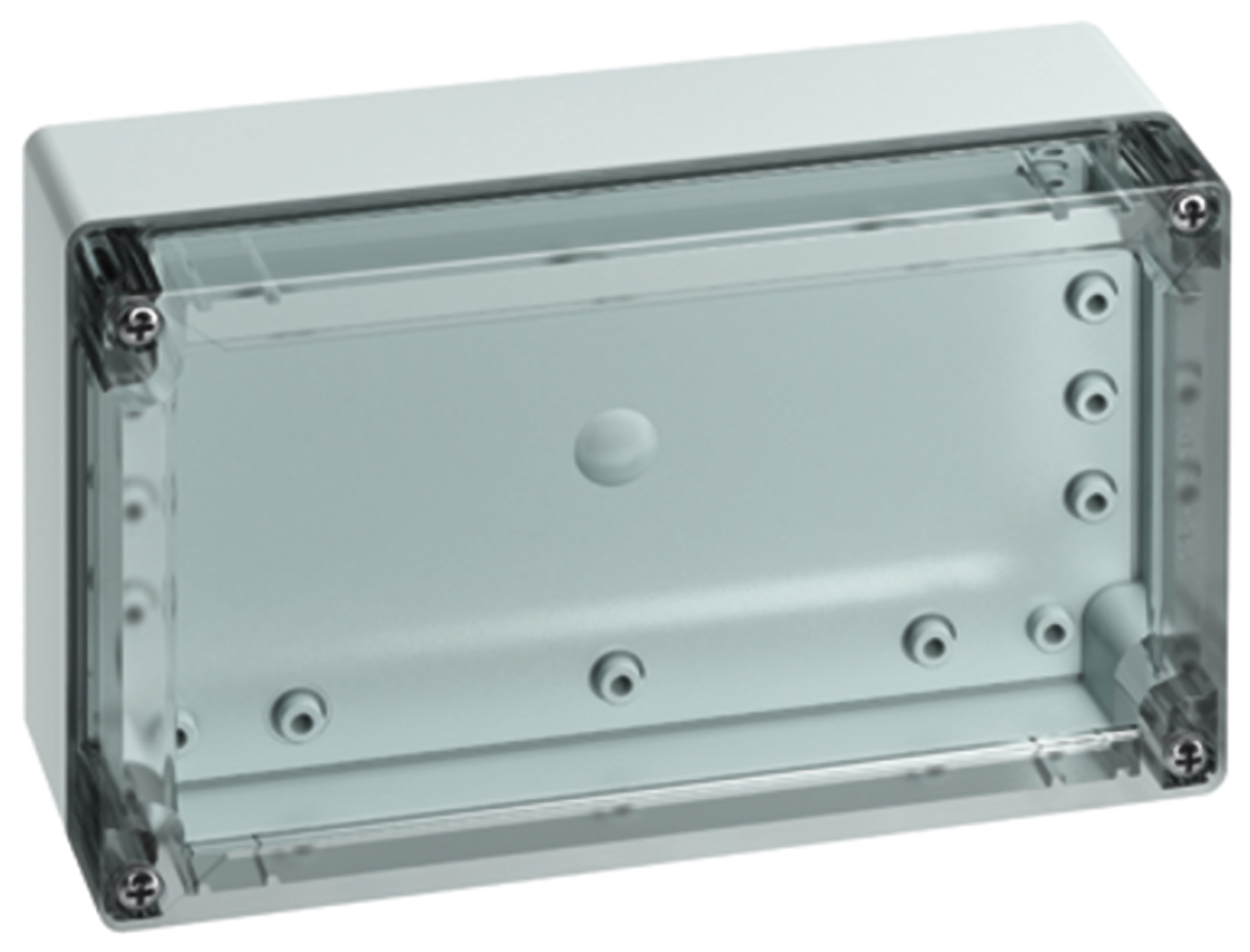 Spelsberg TG Series Grey Polycarbonate Enclosure, IP66, IP67, Clear Lid, 202 x 122 x 75mm